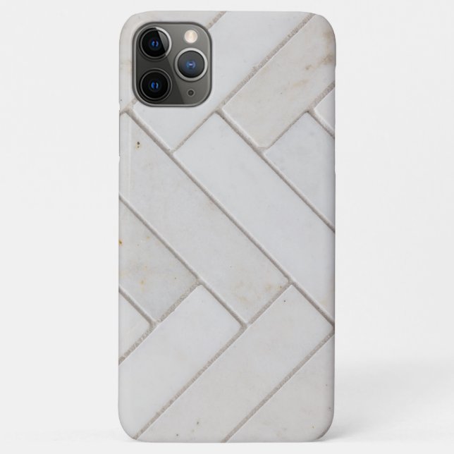 Eleganter weißer Marmor Case-Mate iPhone Hülle (Rückseite)