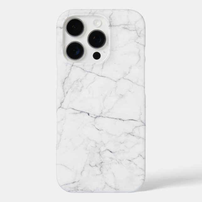 Eleganter weißer Marmor  Case-Mate iPhone Hülle (Rückseite)