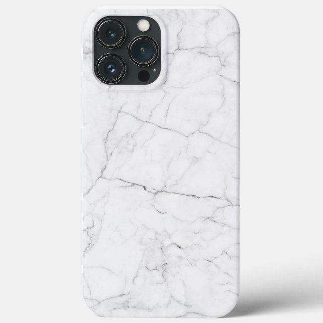 Eleganter weißer Marmor  Case-Mate iPhone Hülle (Rückseite)