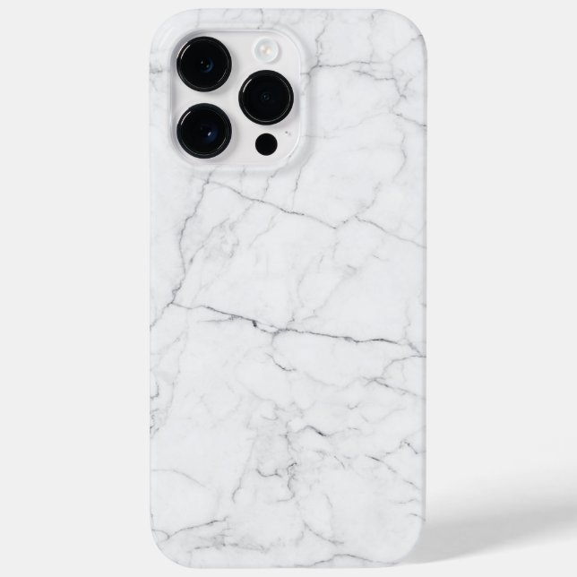 Eleganter weißer Marmor  Case-Mate iPhone Hülle (Rückseite)