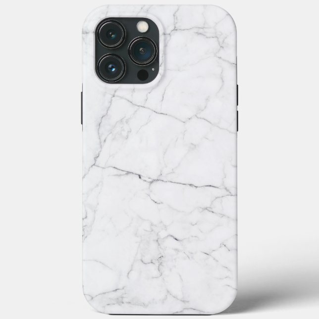 Eleganter weißer Marmor  Case-Mate iPhone Hülle (Rückseite)