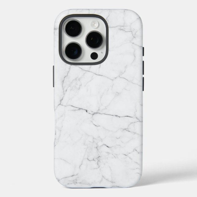Eleganter weißer Marmor  Case-Mate iPhone Hülle (Rückseite)