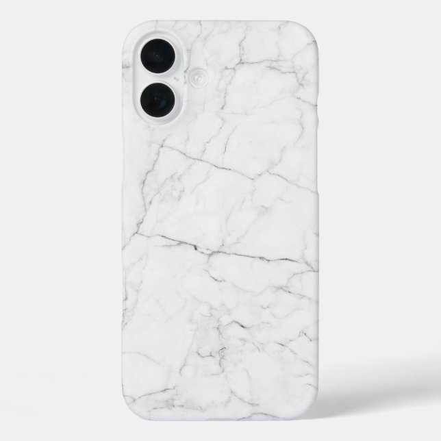 Eleganter weißer Marmor  Case-Mate iPhone Hülle (Rückseite)
