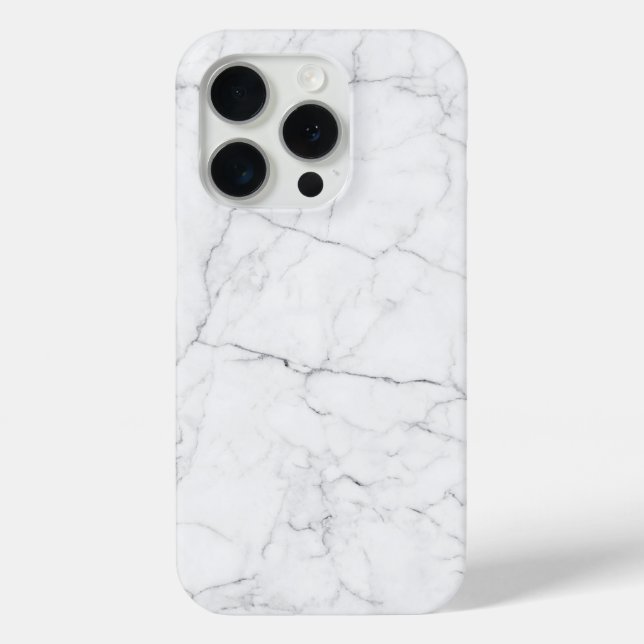 Eleganter weißer Marmor  Case-Mate iPhone Hülle (Rückseite)