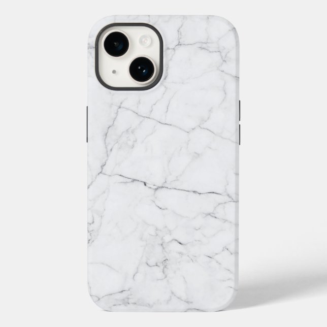 Eleganter weißer Marmor  Case-Mate iPhone Hülle (Rückseite)