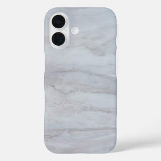 Eleganter weißer Marmor iPhone 16 Hülle
