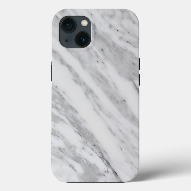 Eleganter weißer Marmor Case-Mate iPhone Hülle (Rückseite)