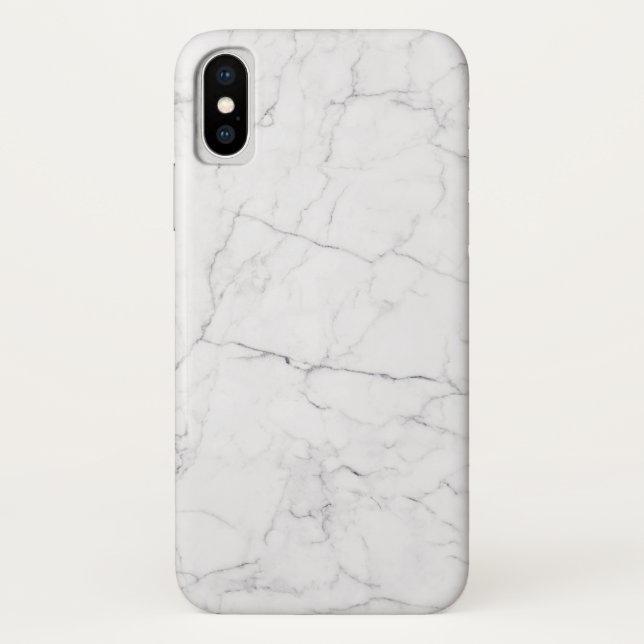 Eleganter weißer Marmor  Case-Mate iPhone Hülle (Rückseite)