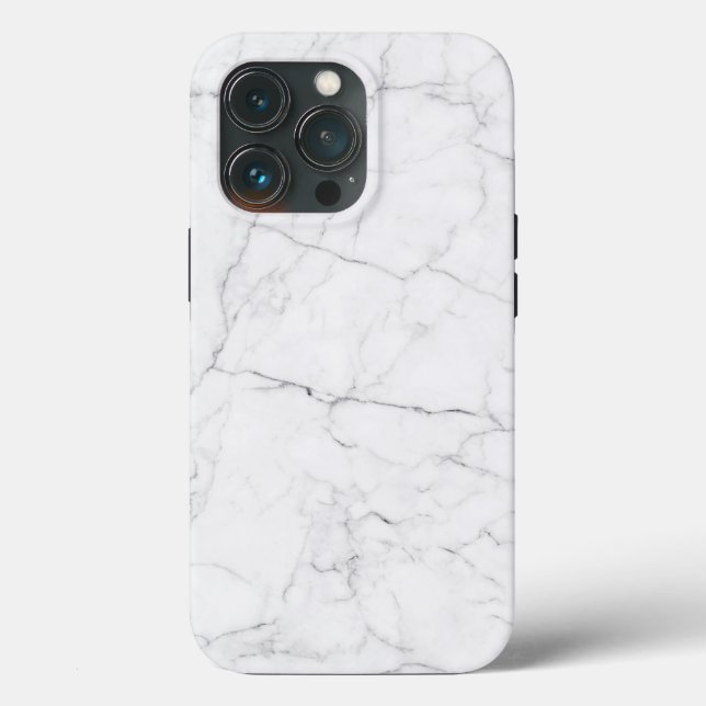 Eleganter weißer Marmor  Case-Mate iPhone Hülle (Rückseite)