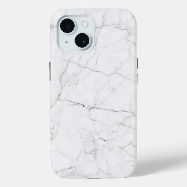 Eleganter weißer Marmor  Case-Mate iPhone Hülle (Rückseite)