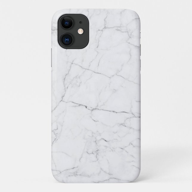 Eleganter weißer Marmor  Case-Mate iPhone Hülle (Rückseite)