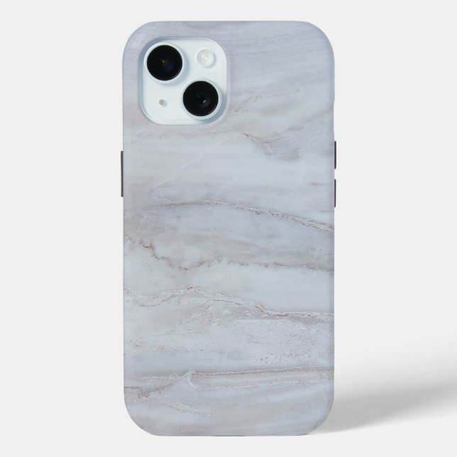 Eleganter weißer Marmor Case-Mate iPhone Hülle (Rückseite)