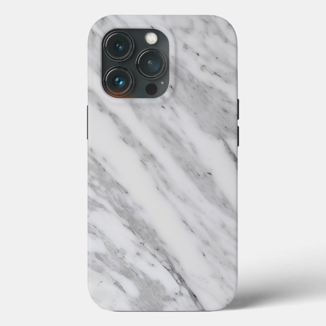 Eleganter weißer Marmor Case-Mate iPhone Hülle (Rückseite)