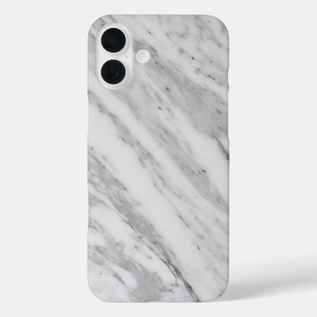 Eleganter weißer Marmor Case-Mate iPhone Hülle (Rückseite)