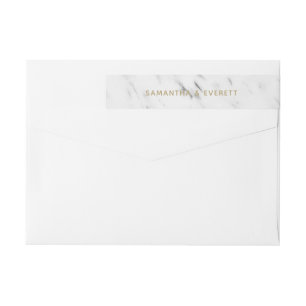 Eleganter weißer Marmor & Gold Moderne Hochzeit