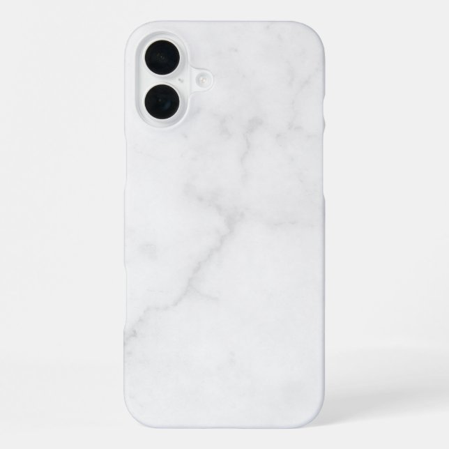 Eleganter weißer Marmor iPhone Hülle (Rückseite)