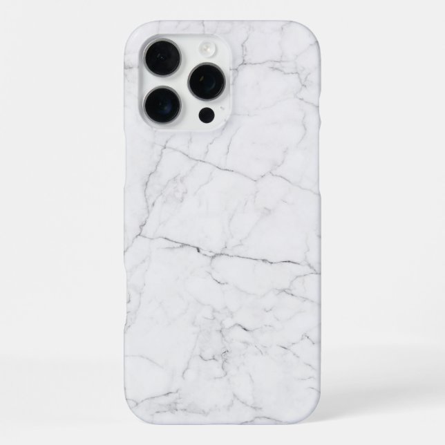 Eleganter weißer Marmor  iPhone Hülle (Rückseite)