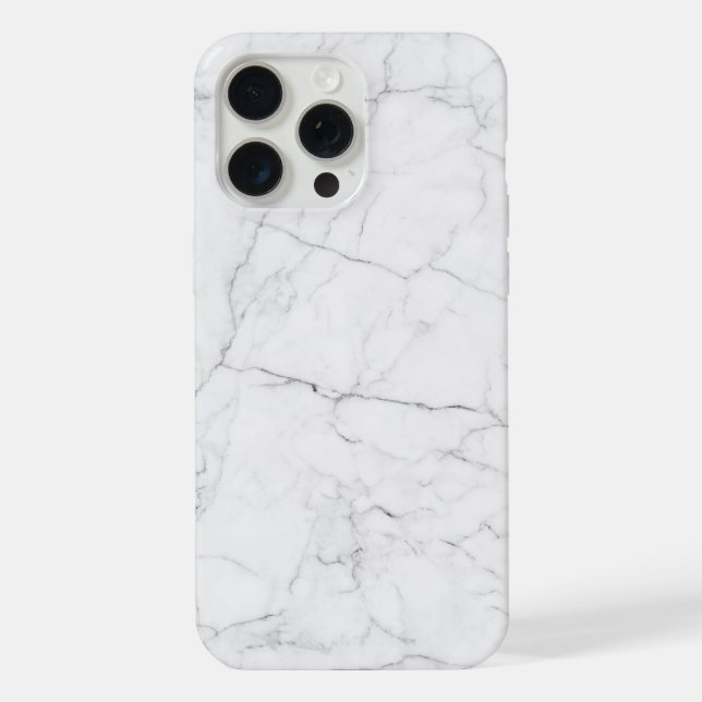 Eleganter weißer Marmor  iPhone Hülle (Rückseite)