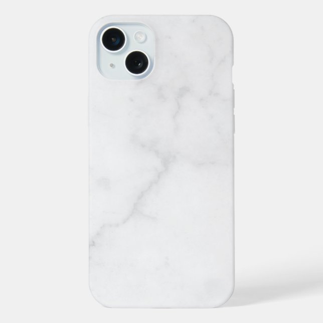 Eleganter weißer Marmor iPhone Hülle (Rückseite)