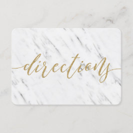 Eleganter weißer Marmor und goldene Hochzeitsricht Einladung