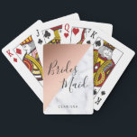 Eleganter weißer Marmor und goldfarbene Rose Spielkarten<br><div class="desc">Stilvolles Design in Imitaten Rose Gold & Weiß Marmor.</div>