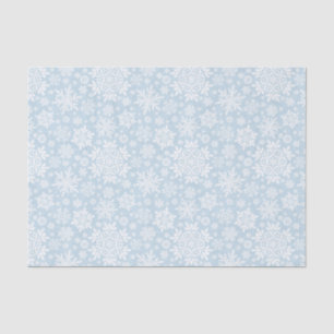 Eleganter weißer Schneefall (Frostblau) Seidenpapier