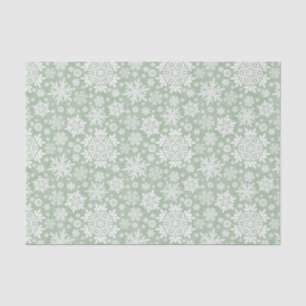 Eleganter weißer Schneeflocke (Salbei Kiefer) Seidenpapier