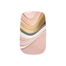 Eleganter weißer Schwarz Rosa Abstrakter Swirl