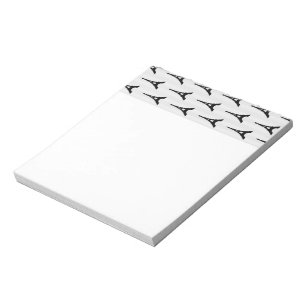 Eleganter weißer schwarzer Eiffelturm Frankreich V Notizblock