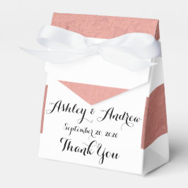 Eleganter weißer Streifen Korallenrosa Folie bedru Geschenkschachtel