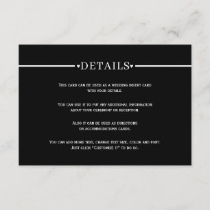 Eleganter weißer Streifen und schwarze QR-Code Begleitkarte