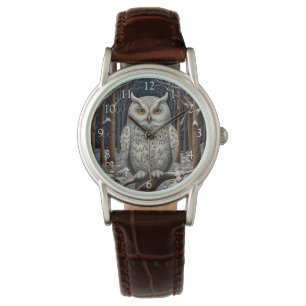 Eleganter, weißer Uhwald Armbanduhr