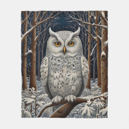 Eleganter, weißer Uhwald Fleecedecke