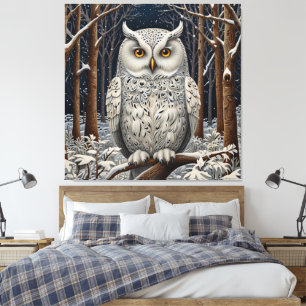 Eleganter, weißer Uhwald Leinwanddruck