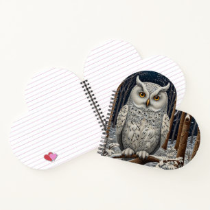 Eleganter, weißer Uhwald Notizbuch