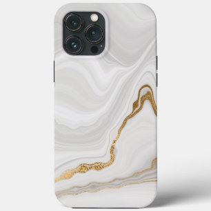 Eleganter weißer und goldener Marmor Case-Mate iPhone Hülle