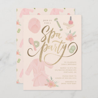 Eleganter Wellness-Center Party Einladung mit Imit