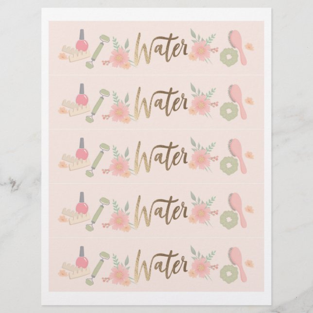 Eleganter Wellness-Center Party Wasserflaschen Flyer (Vorne)