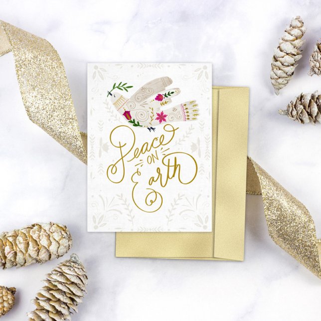 Eleganter Weltfrieden Dove Holiday Feiertagskarte (Von Creator hochgeladen)