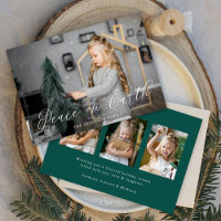 Eleganter Weltfrieden Script Spruce Green 4 Foto