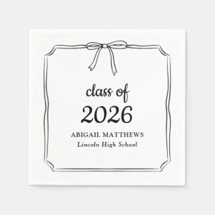 Eleganter Whimsical Simple Bow Custom Abschluss Serviette