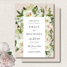 Eleganter White Blush Peony Garden Hochzeit