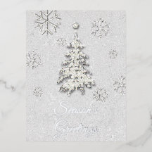 Eleganter White Christmas Kristall Tree Snowflakes
