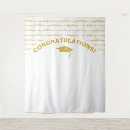 Eleganter White Gold Abschluss Wandteppich