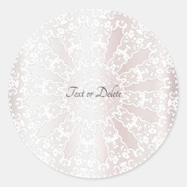 Eleganter White Lace Floral Wedding Sticker