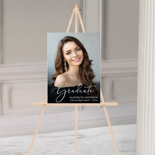 Eleganter White Script Foto Overlay-Abschluss Acrylschild