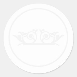 Eleganter White/Silver Wedding Umschlag Aufkleber