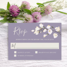 Eleganter White Watercolor Floral Lavender UAWG