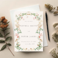 Eleganter Wildblumengarten-Blumen-Save-the-Date-Ka