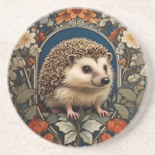 Eleganter William-Morris-inspirierter Igel Getränkeuntersetzer